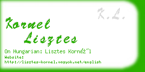 kornel lisztes business card